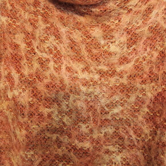 Twiggy Y2K Terra Cotta Wool Blend Felted Knit Mock Neck Sweater Women's L - Picture 6 of 7